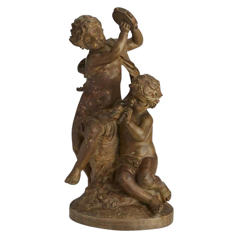 French Terracotta Figural Sculpture, 19th Century For Sale at 1stDibs