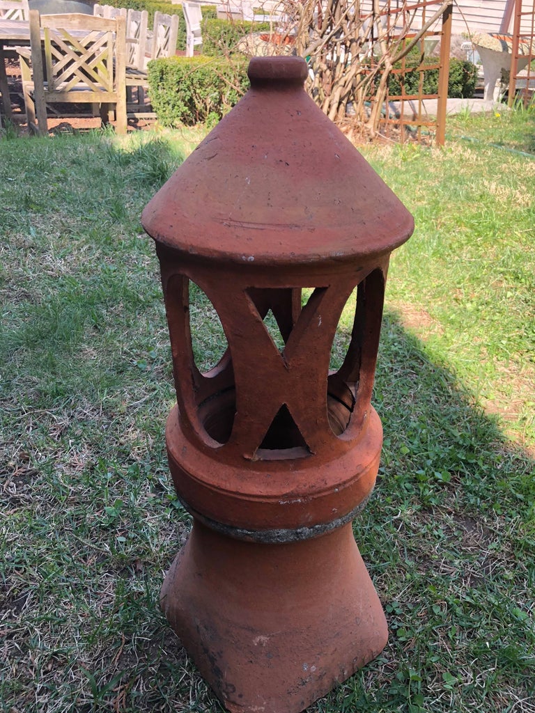 French Terracotta Garden Lantern at 1stDibs