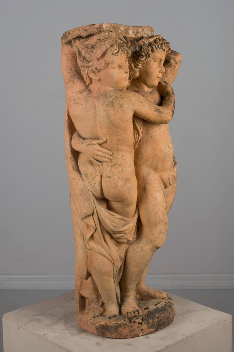 French Terracotta Garden Statue For Sale at 1stDibs