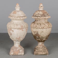 French Terracotta Garden Urn Pair