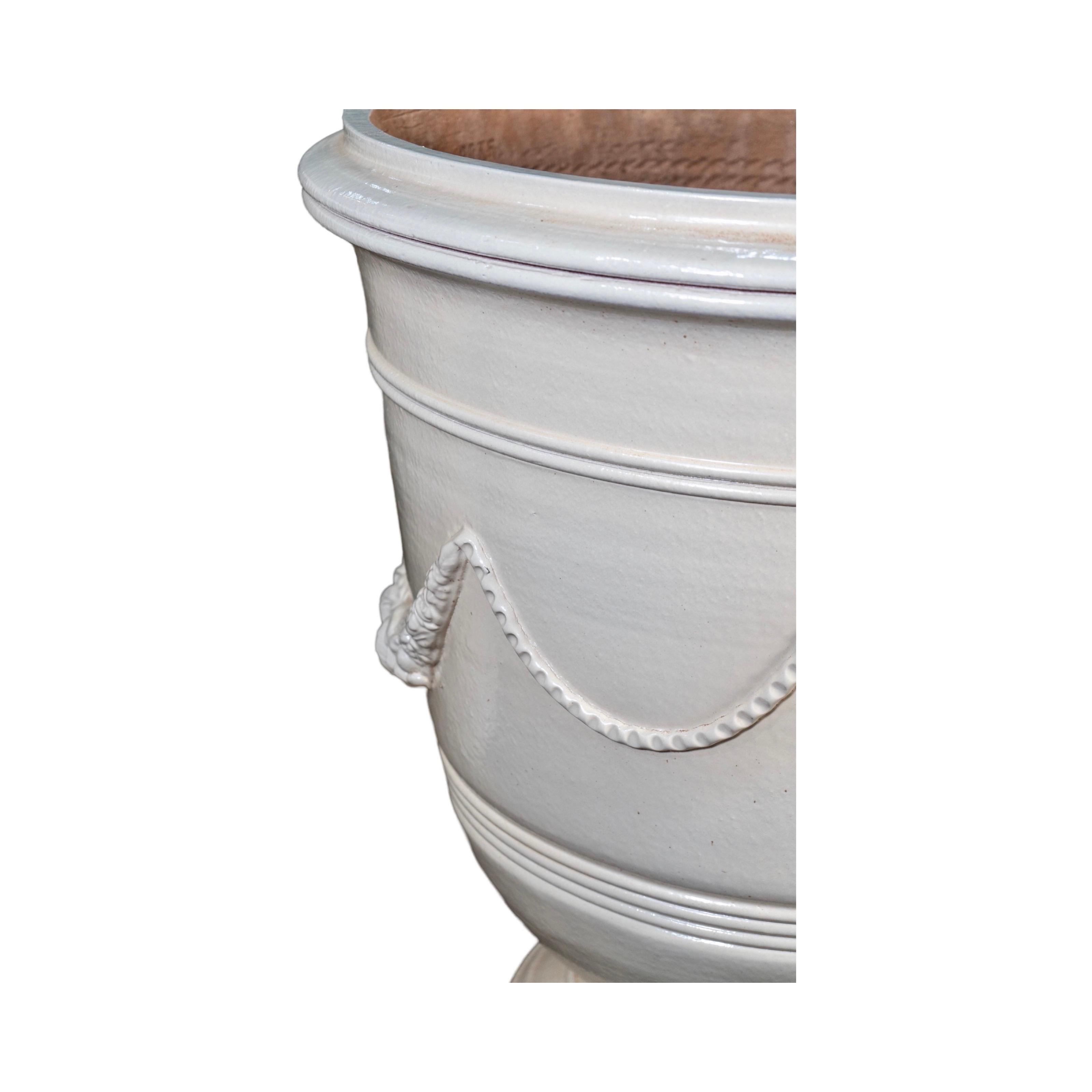 Contemporary French Glazed Terracotta Vase For Sale 7