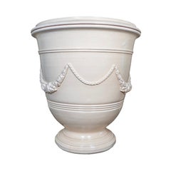 Contemporary French Glazed Terracotta Vase