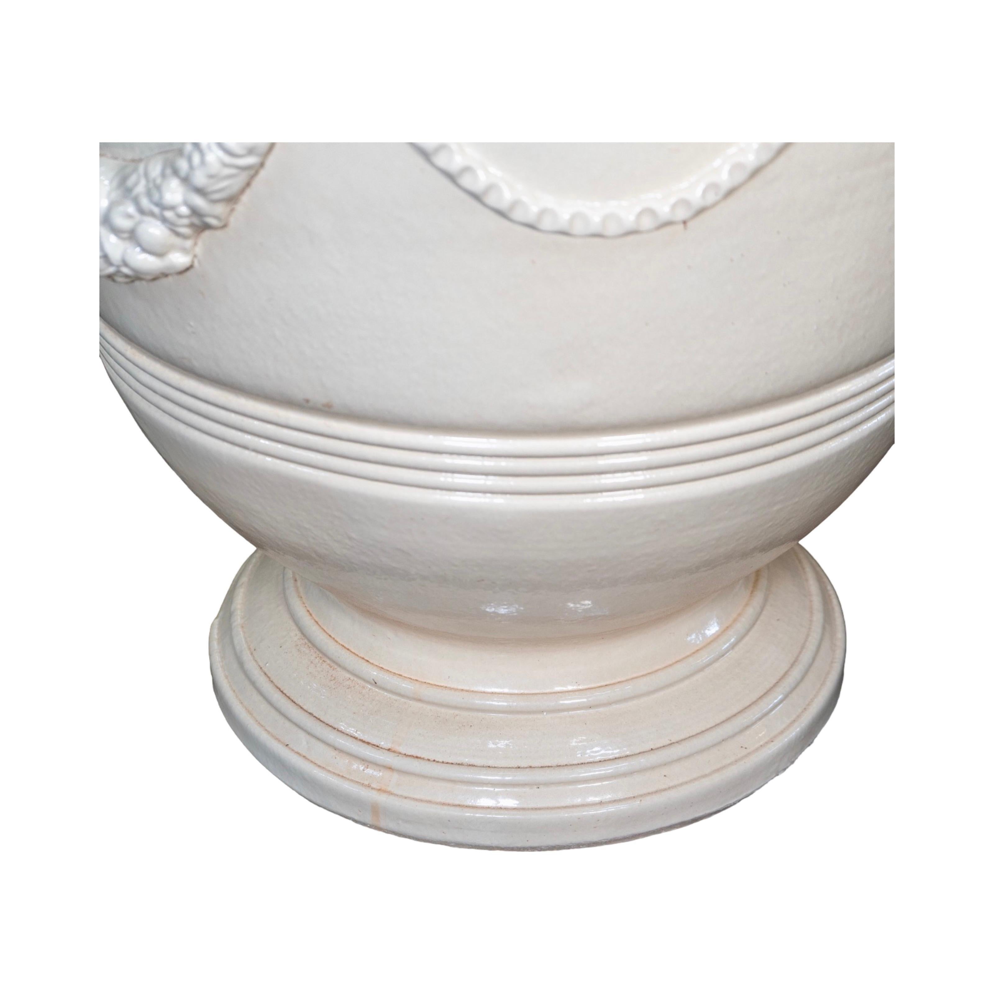 Contemporary French Glazed Terracotta Vase In New Condition For Sale In Dallas, TX