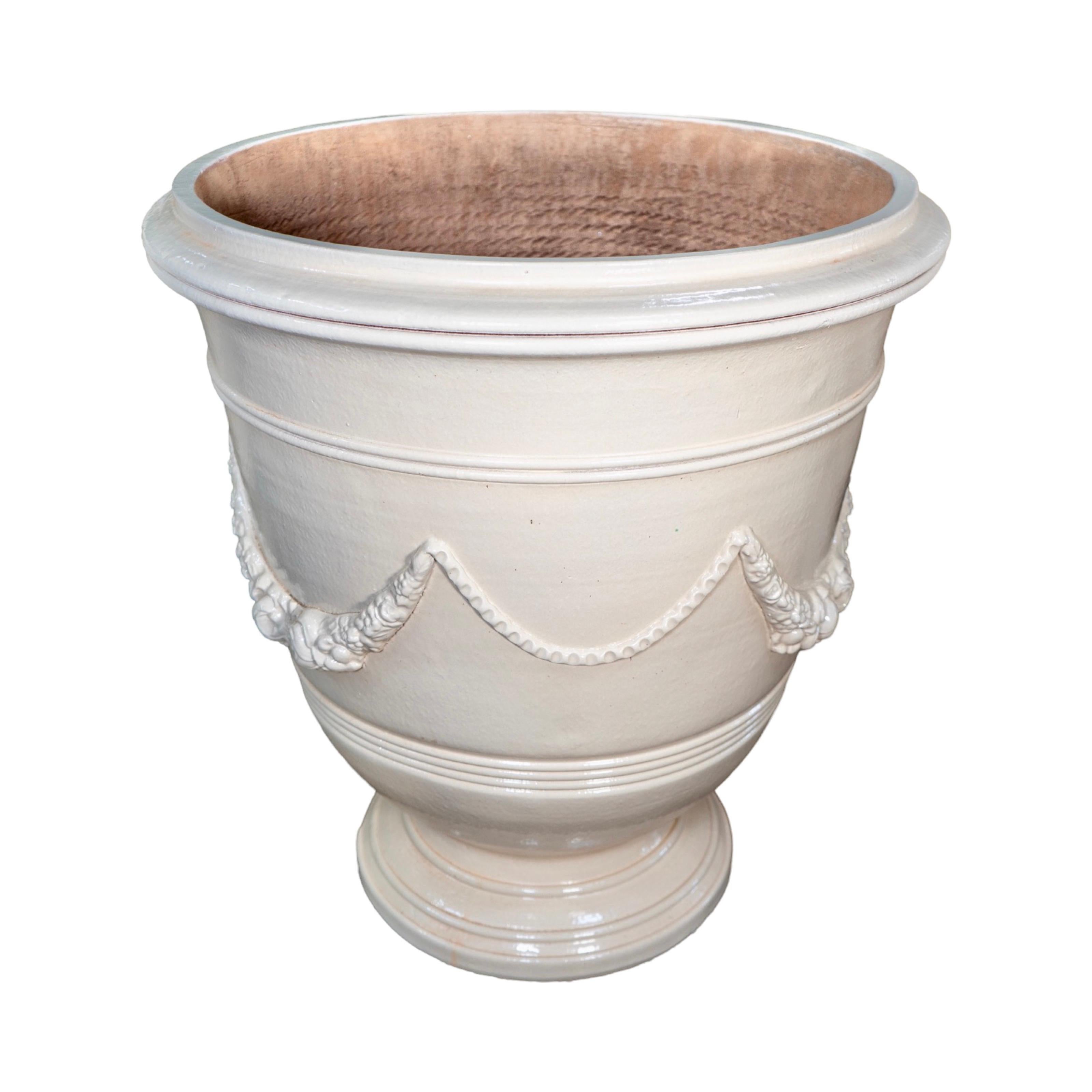 French Terracotta Glazed Anduze Planter For Sale 2