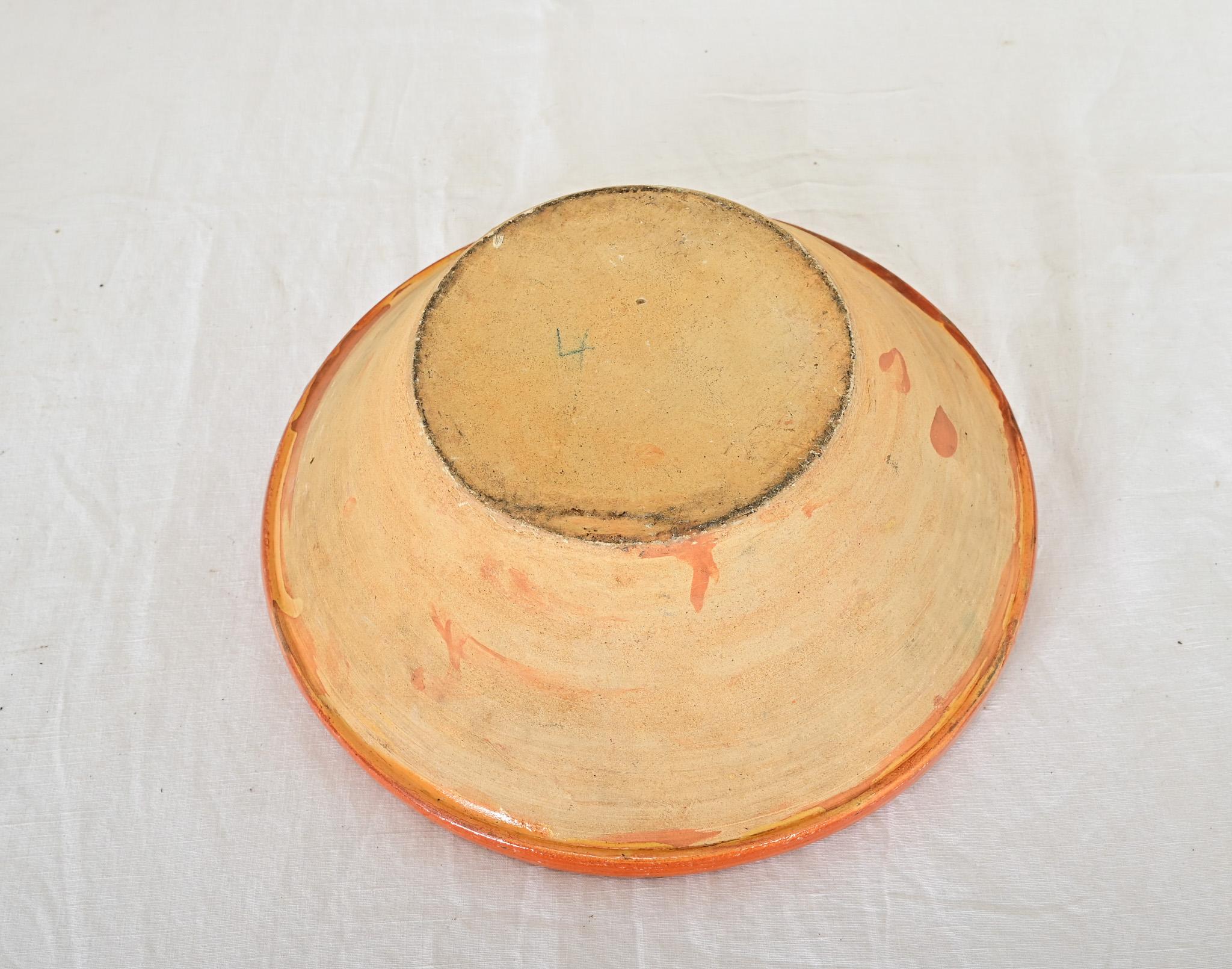 Cuenco mezclador francés de terracota esmaltada Otro en venta