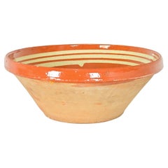 French Terracotta Glazed Mixing Bowl