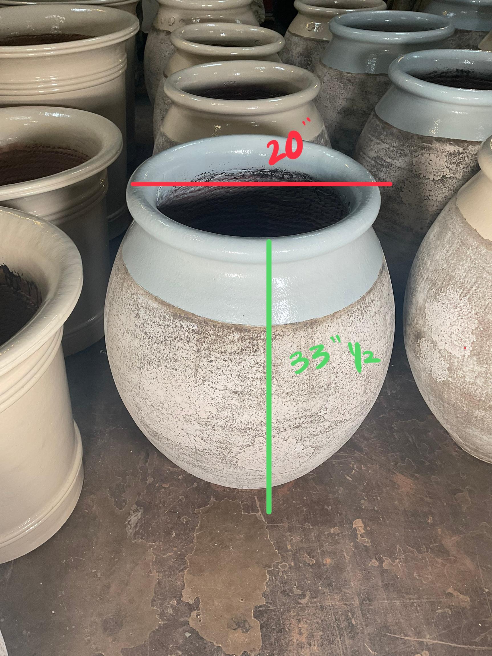 Fioriera francese in terracotta smaltata in vendita 6