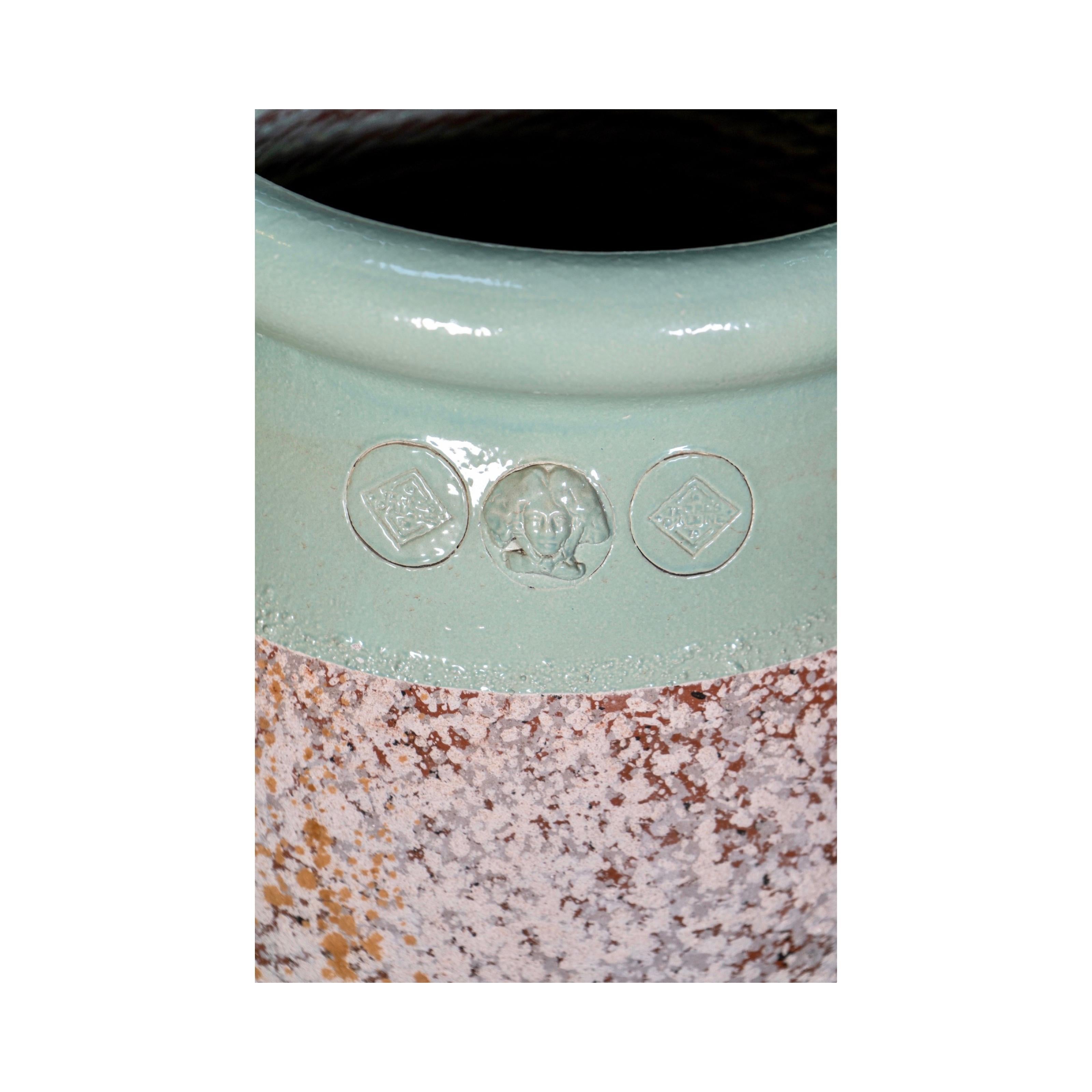 Contemporary French Glazed Terracotta Olive Jar For Sale 4