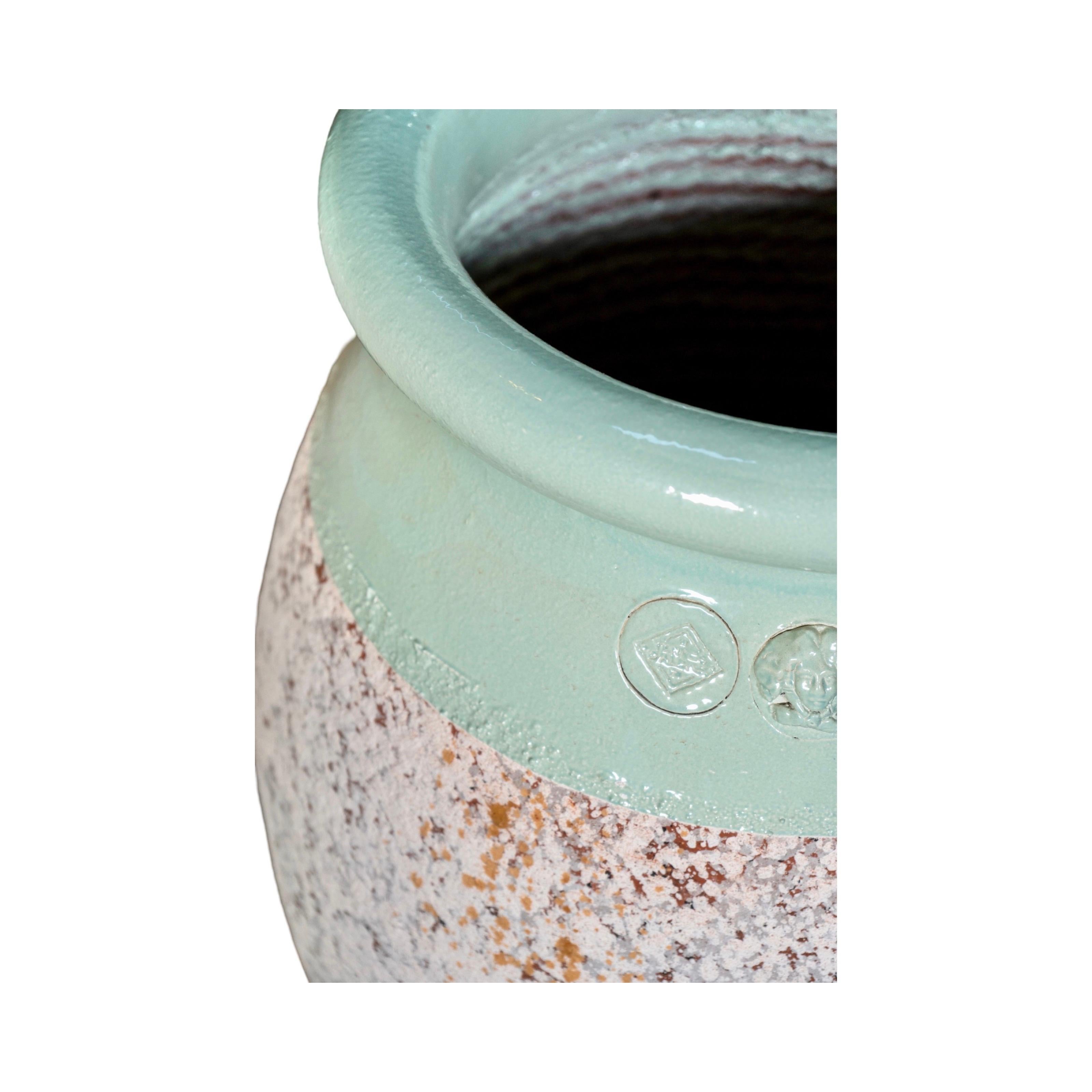 Contemporary French Glazed Terracotta Olive Jar For Sale 5