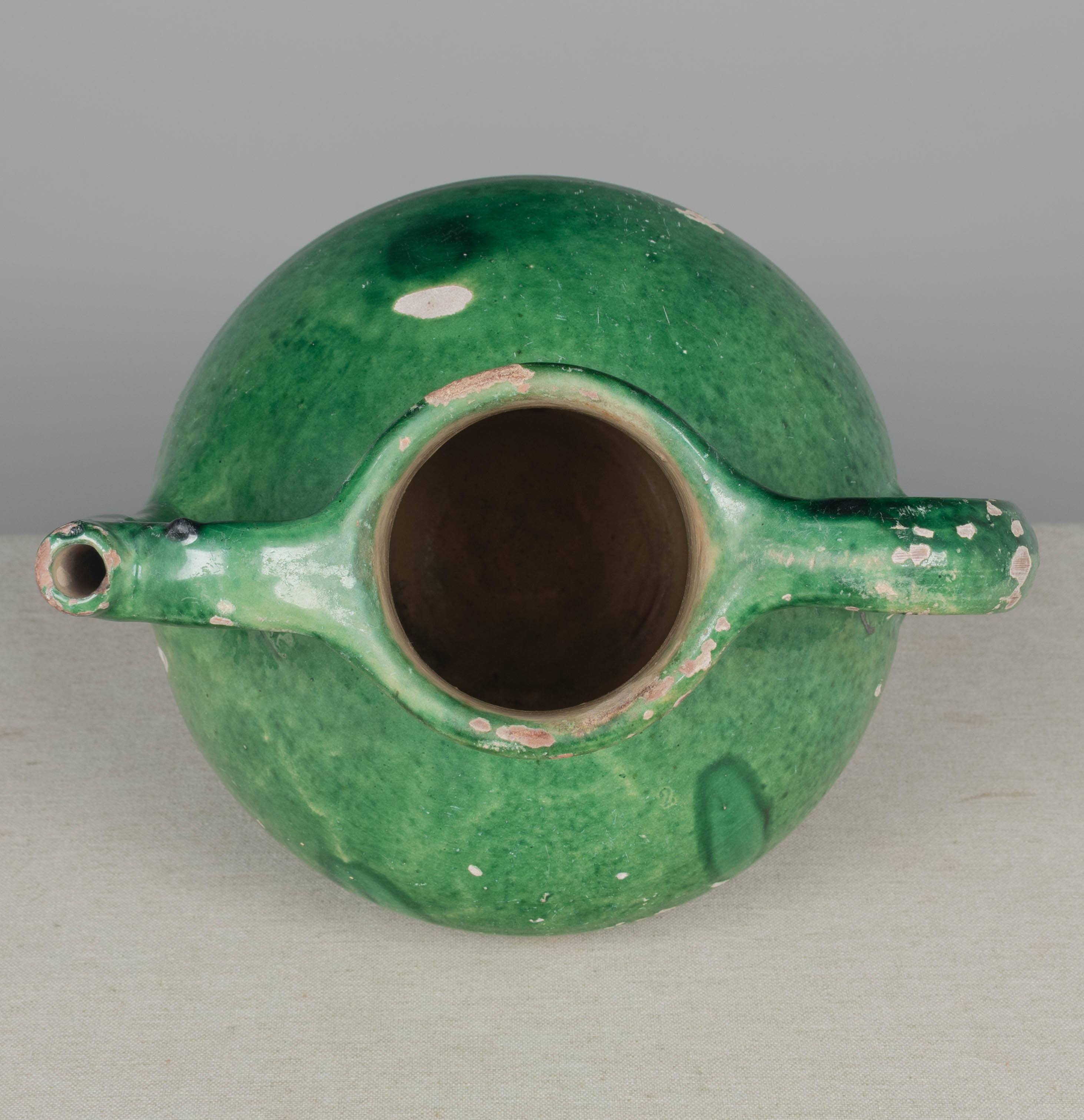 French Terracotta Glazed Vinegar or Water Jug 12