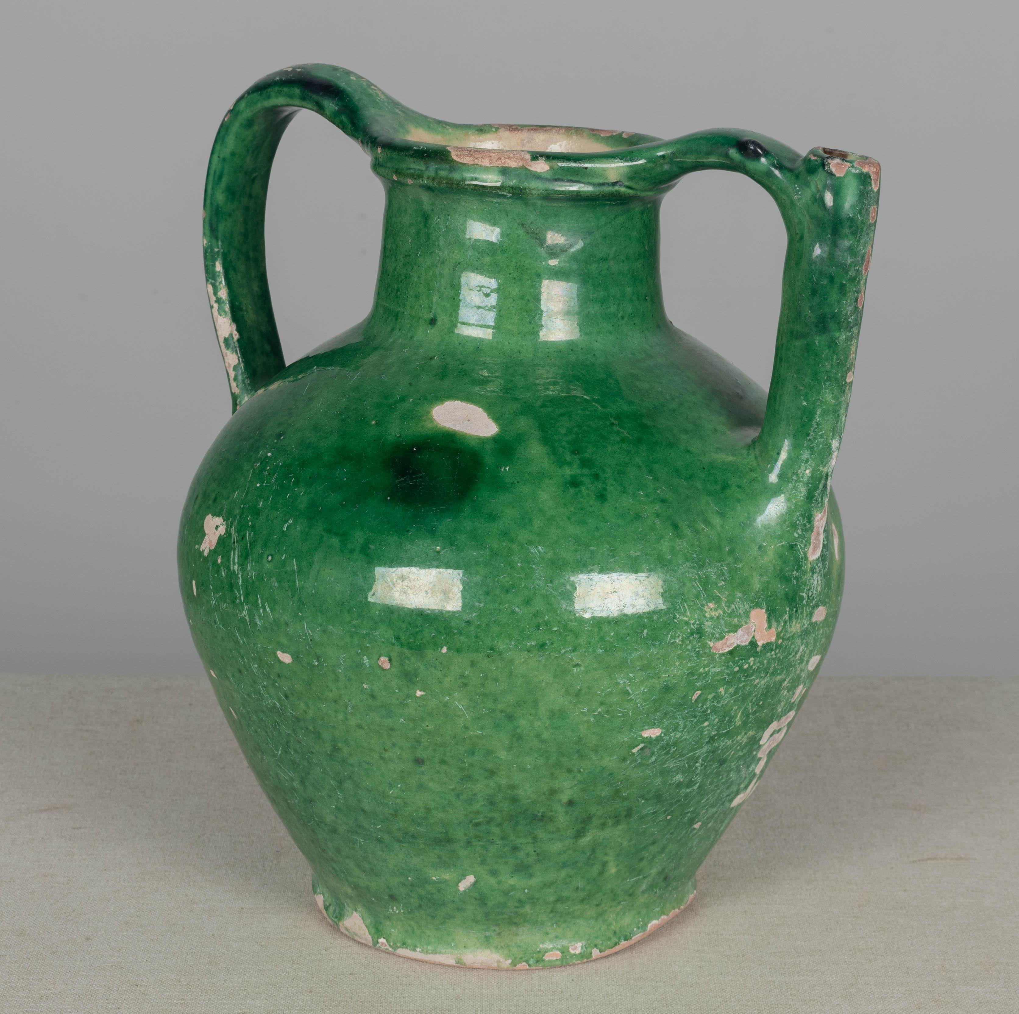 20th Century French Terracotta Glazed Vinegar or Water Jug 12