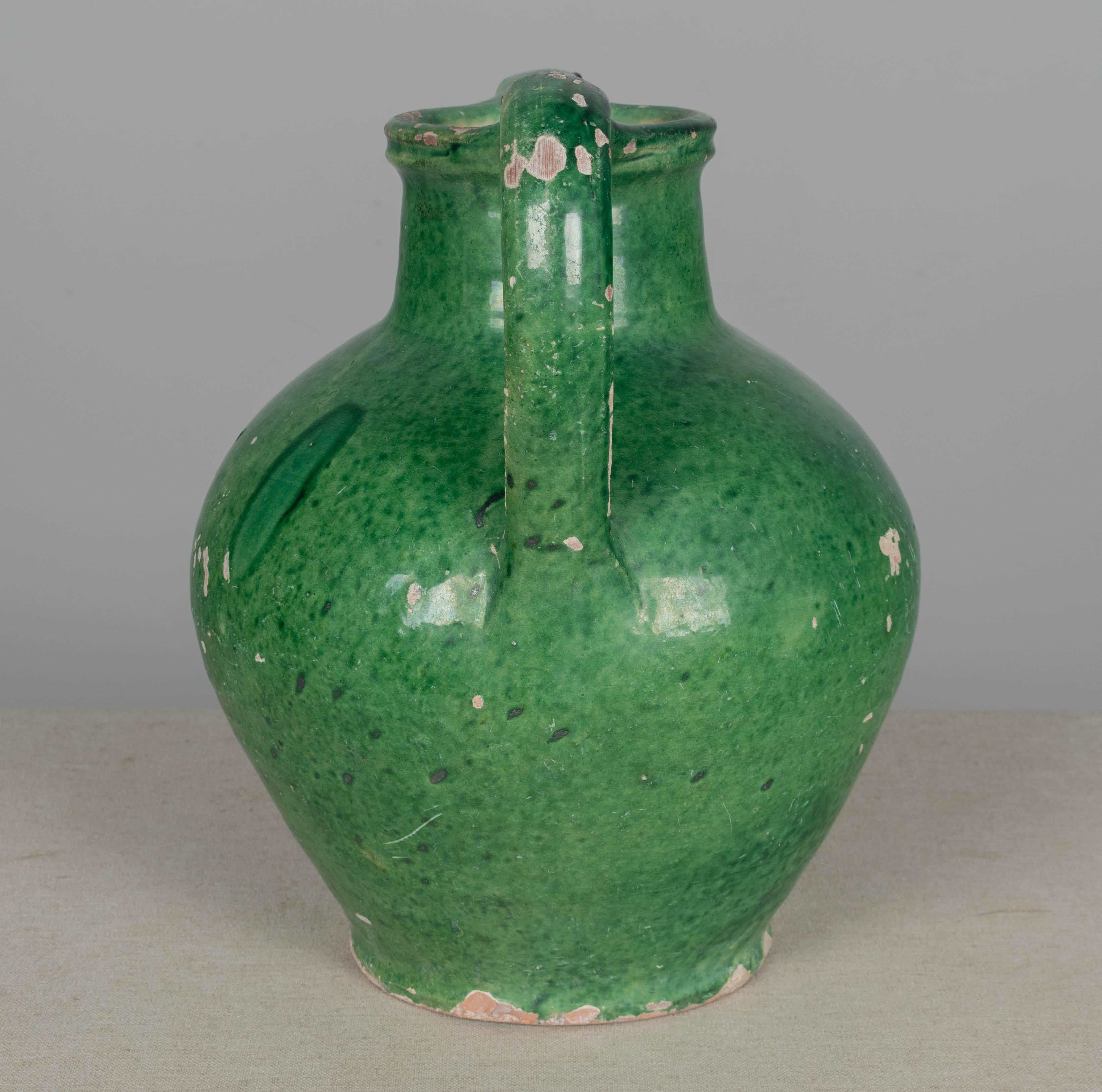 French Terracotta Glazed Vinegar or Water Jug 12