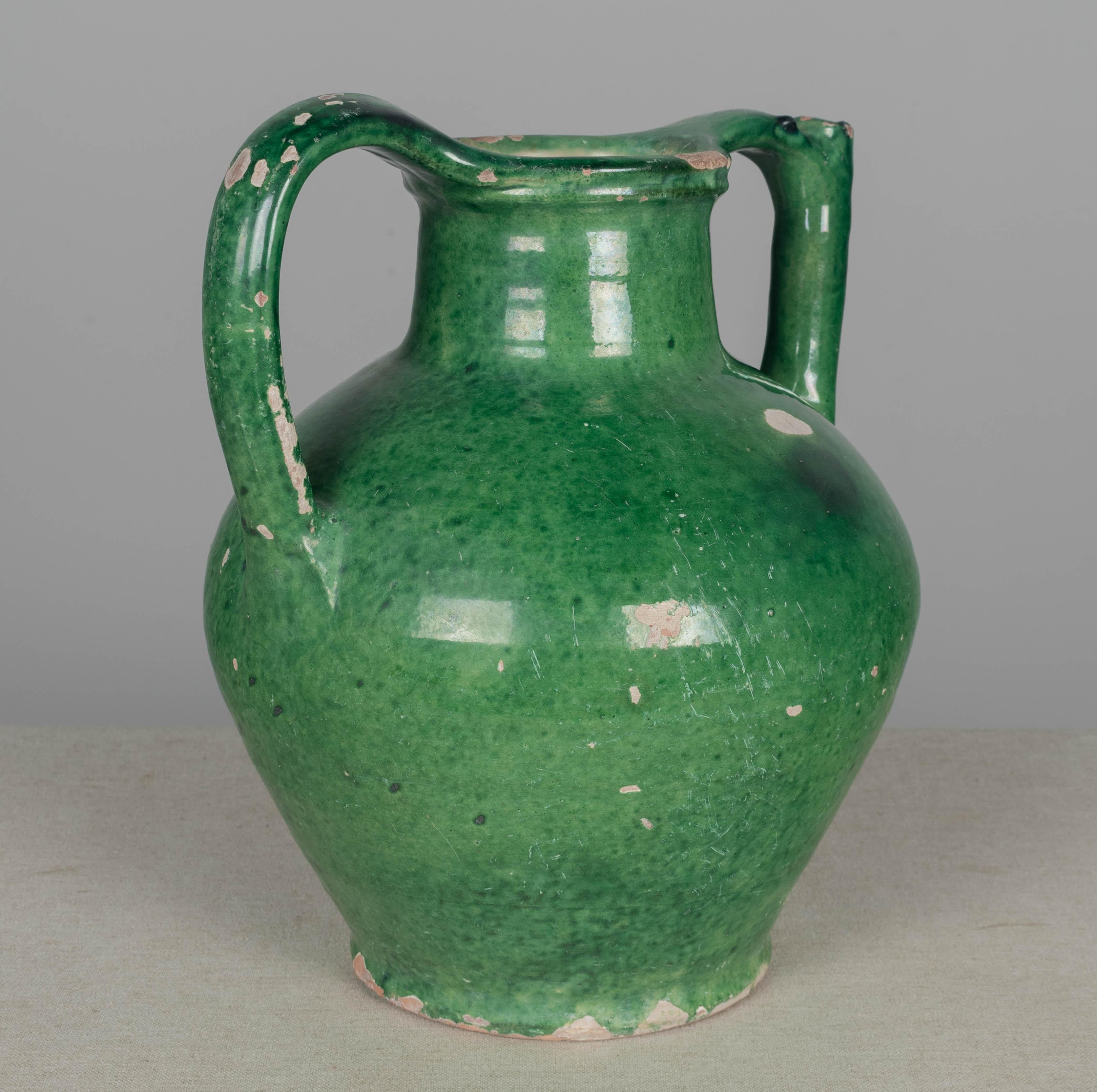 French Terracotta Glazed Vinegar or Water Jug 12