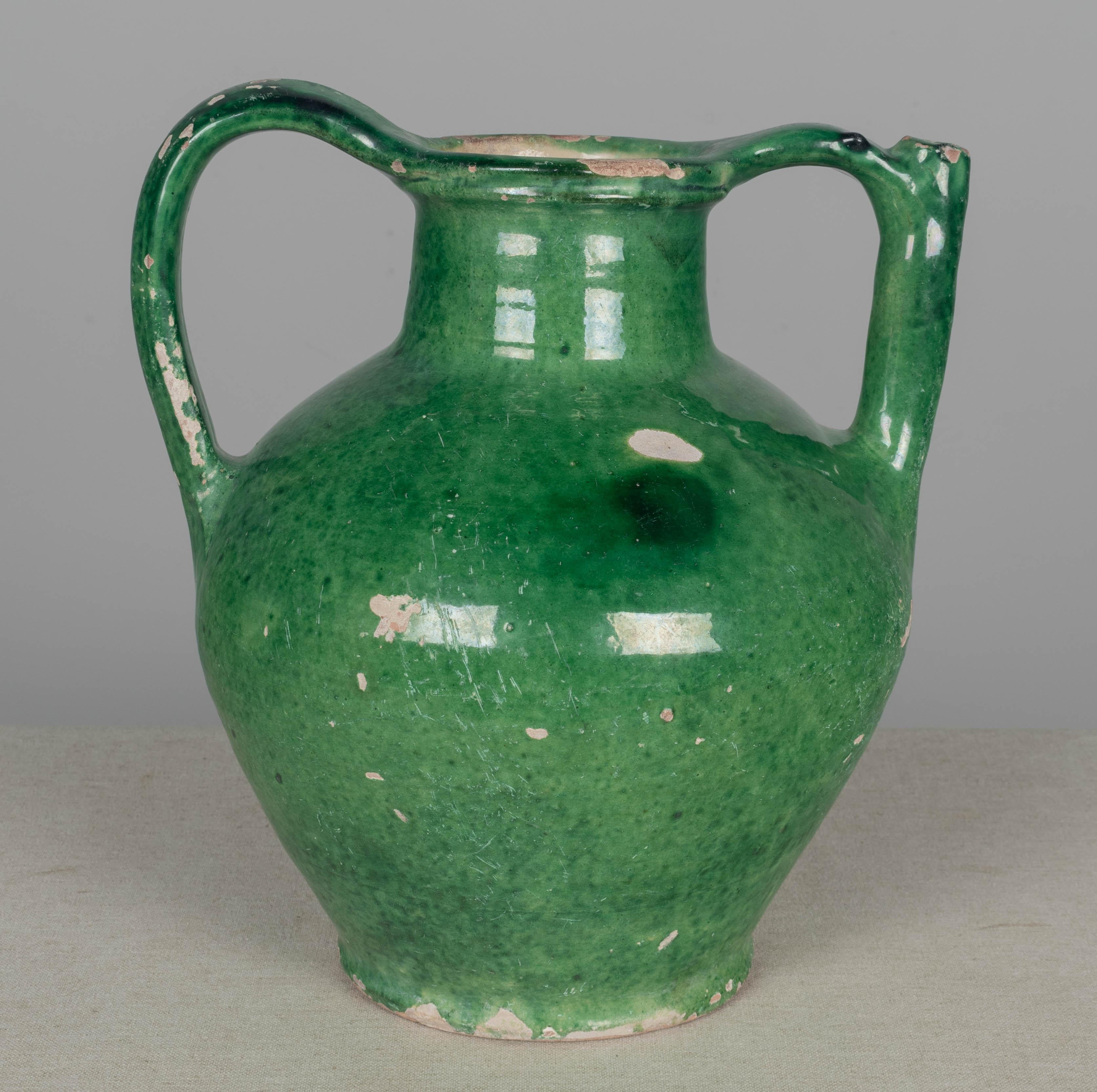 French Terracotta Glazed Vinegar or Water Jug 12