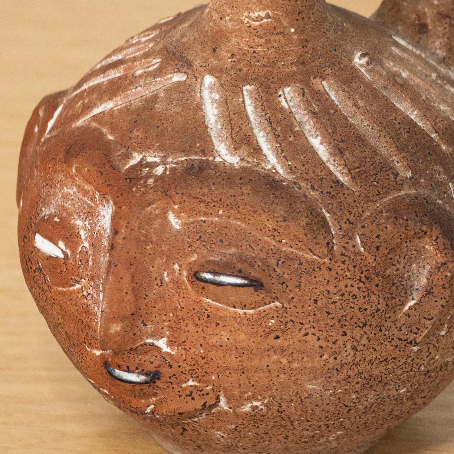 French Terracotta Head Vase 2