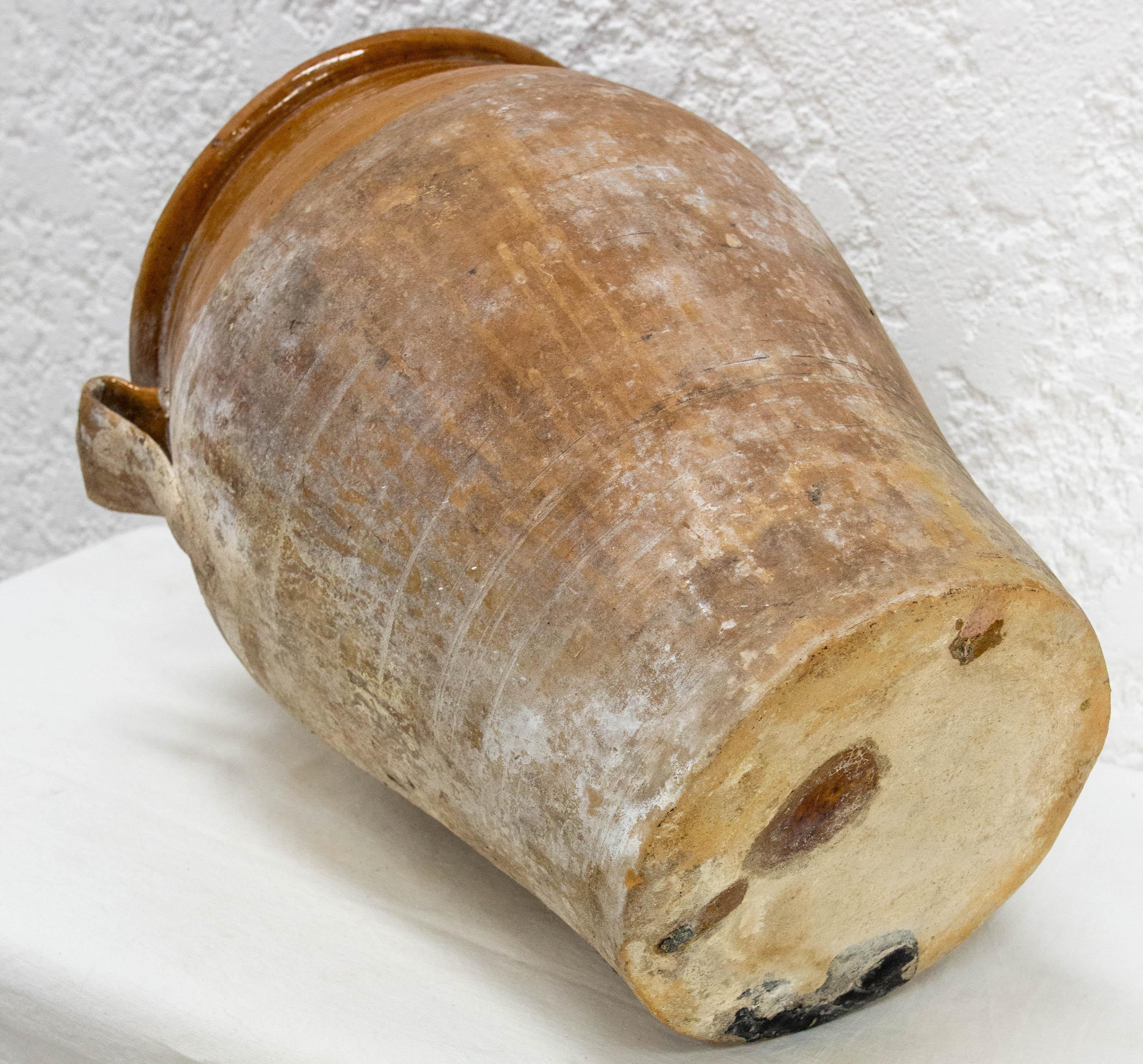 Jarra francesa de terracota vidriada en marrón, finales del siglo XIX en venta 3