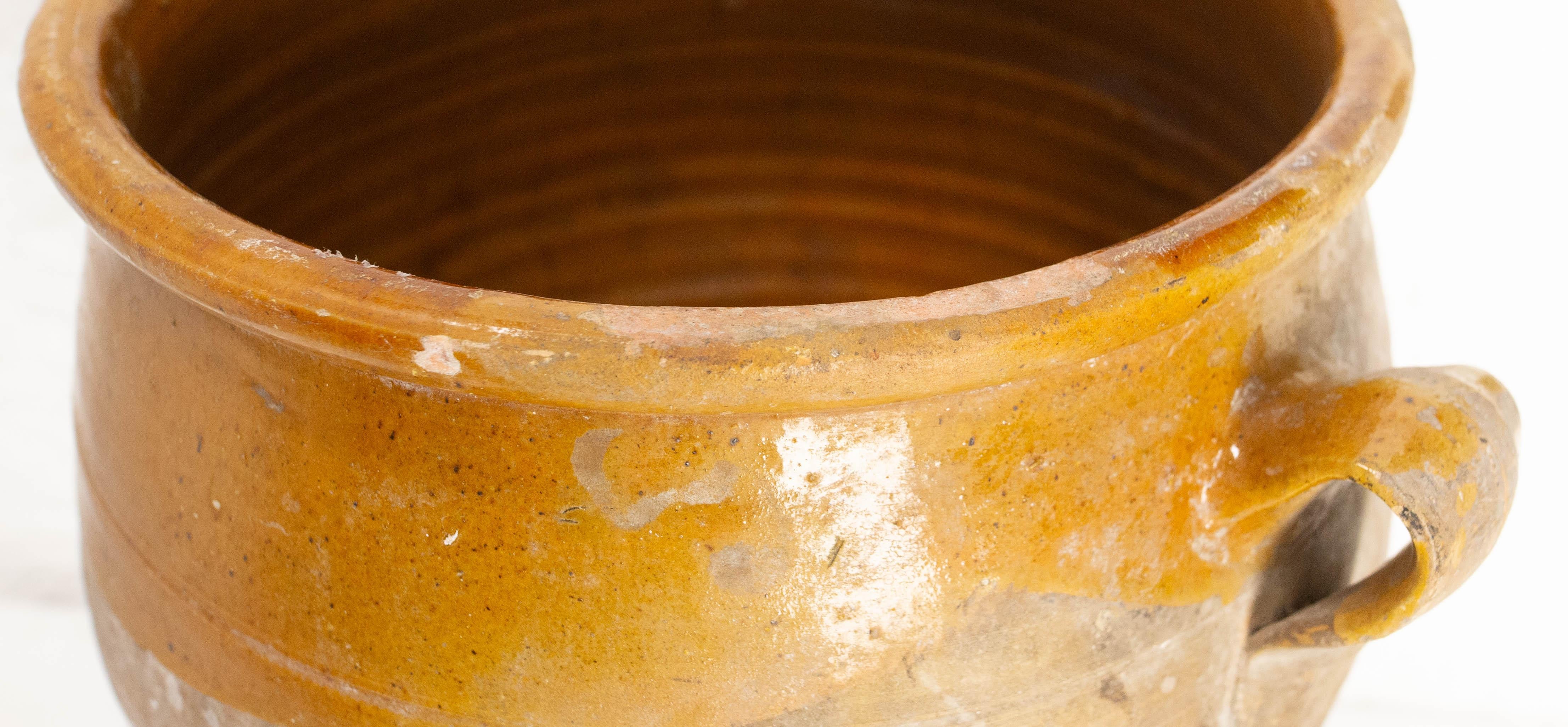 Jarra francesa de terracota vidriada en marrón, finales del siglo XIX en venta 5