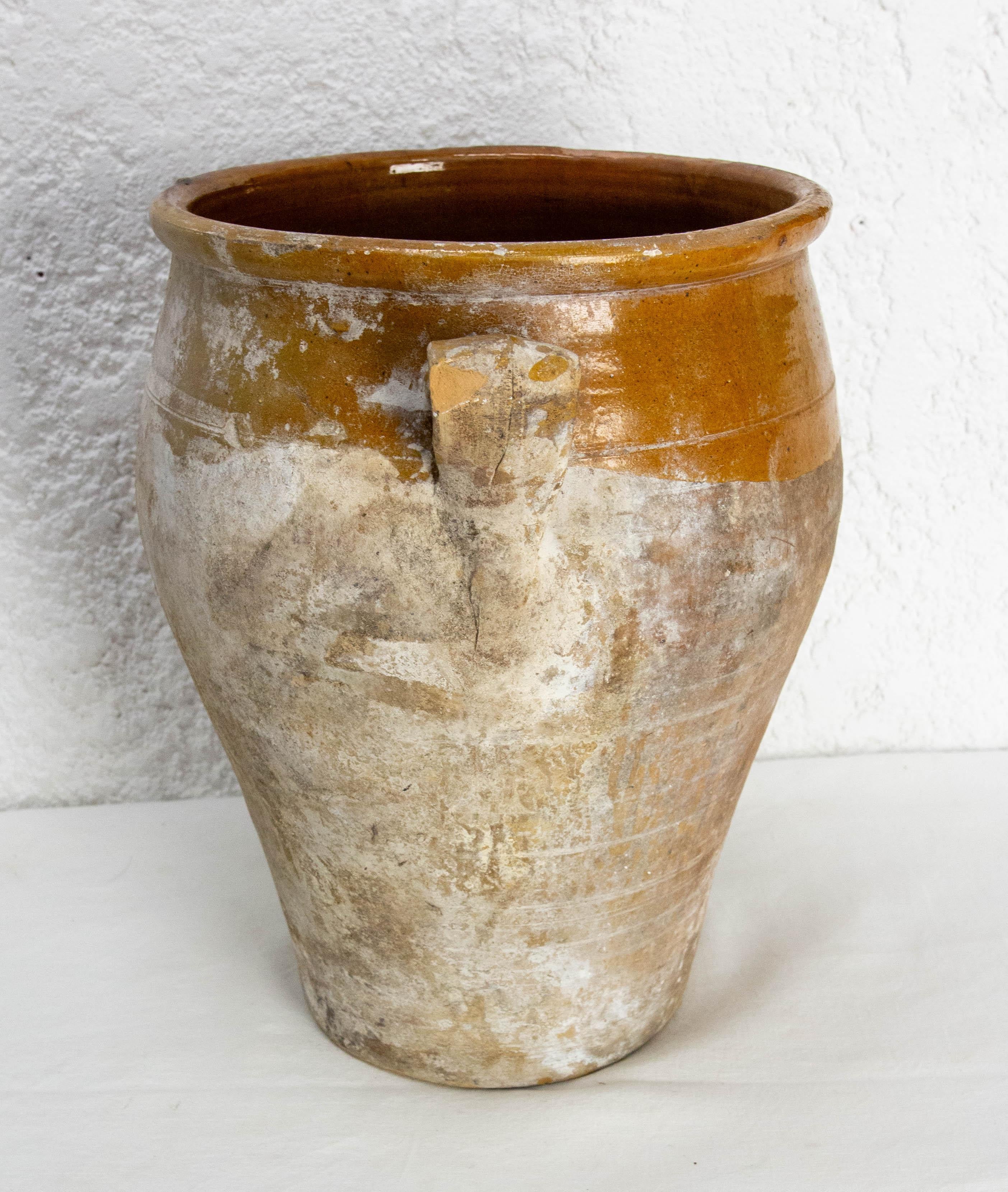Jarra francesa de terracota vidriada en marrón, finales del siglo XIX Francés en venta