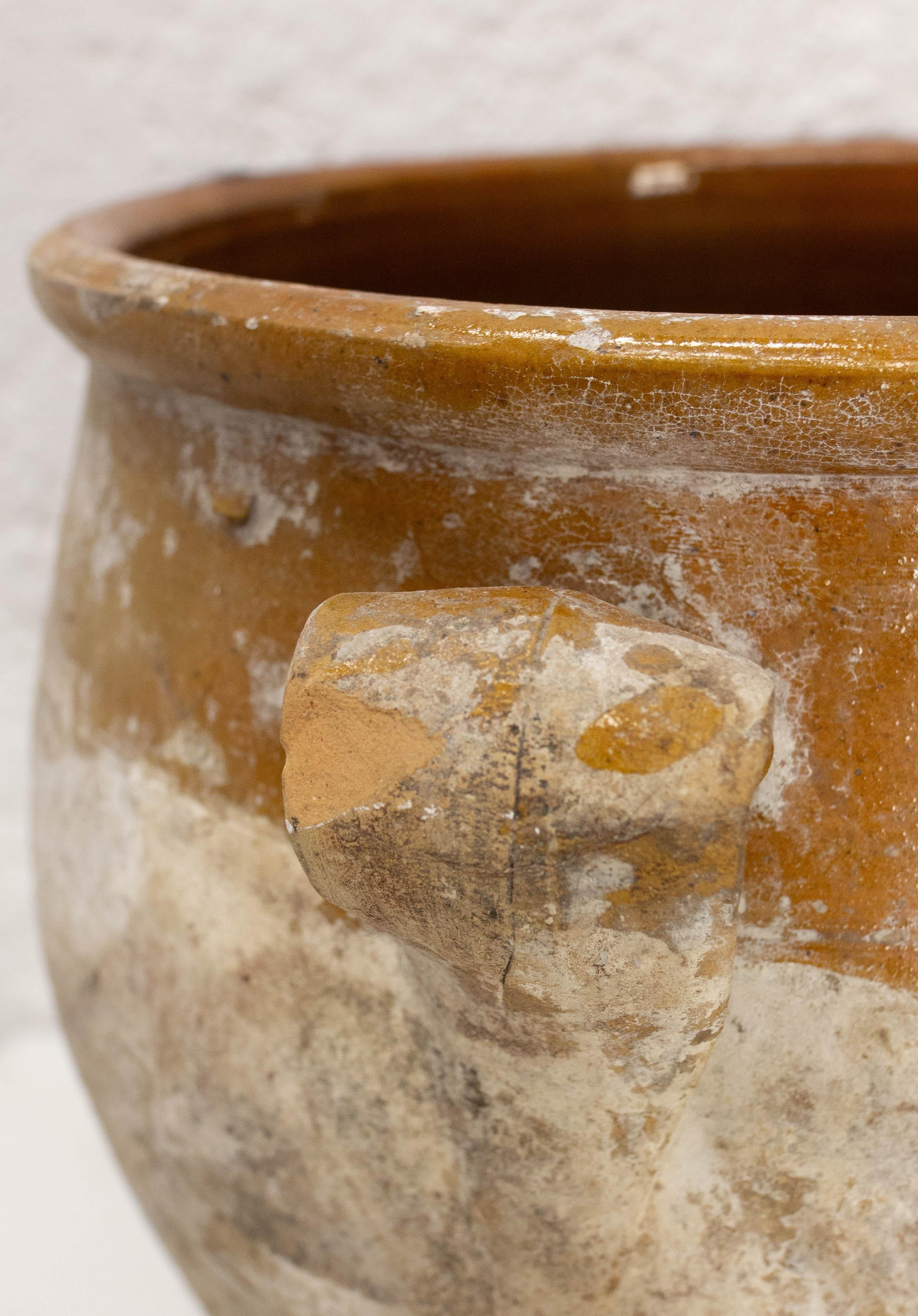 Jarra francesa de terracota vidriada en marrón, finales del siglo XIX Glaseado en venta