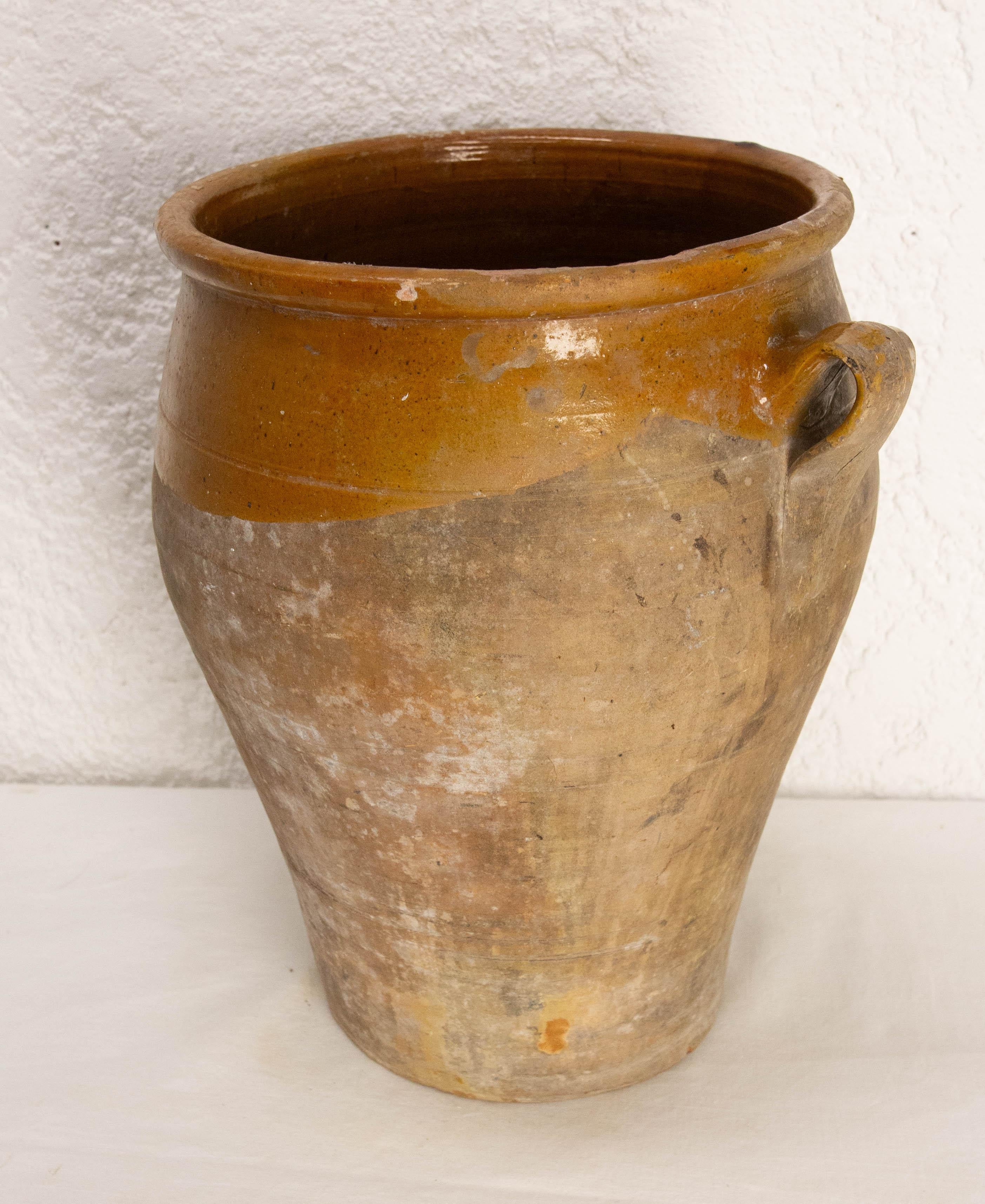 Jarra francesa de terracota vidriada en marrón, finales del siglo XIX Terracota en venta