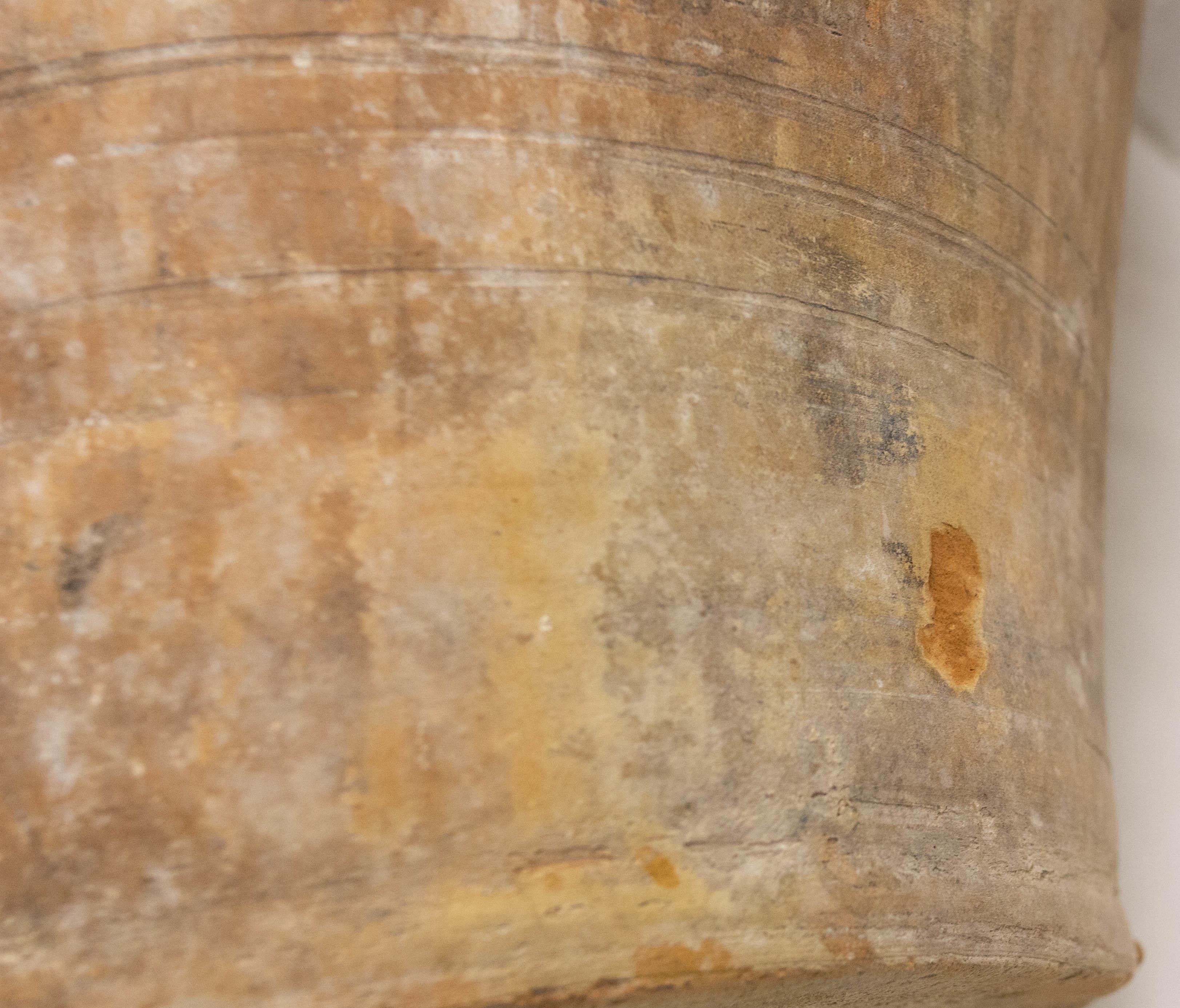 Jarra francesa de terracota vidriada en marrón, finales del siglo XIX en venta 2