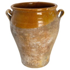 Jarra francesa de terracota vidriada en marrón, finales del siglo XIX