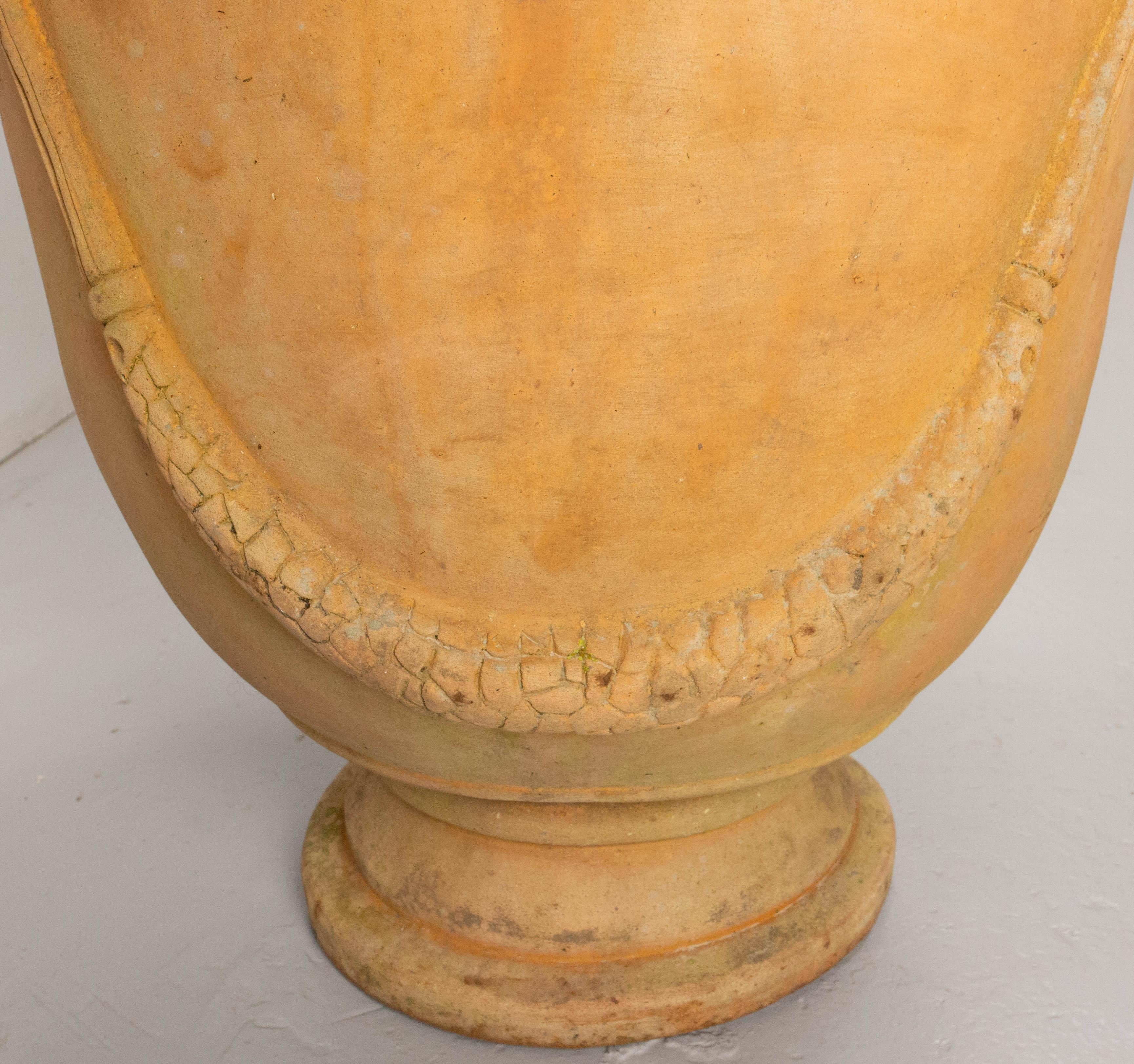 French Terracotta Large Vase Planter Anduze Style Patio Garden 20th Mid-Century For Sale 3