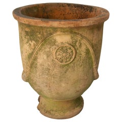 French Terracotta Large Vase Planter Anduze Style Patio Garden 20th Mid-Century