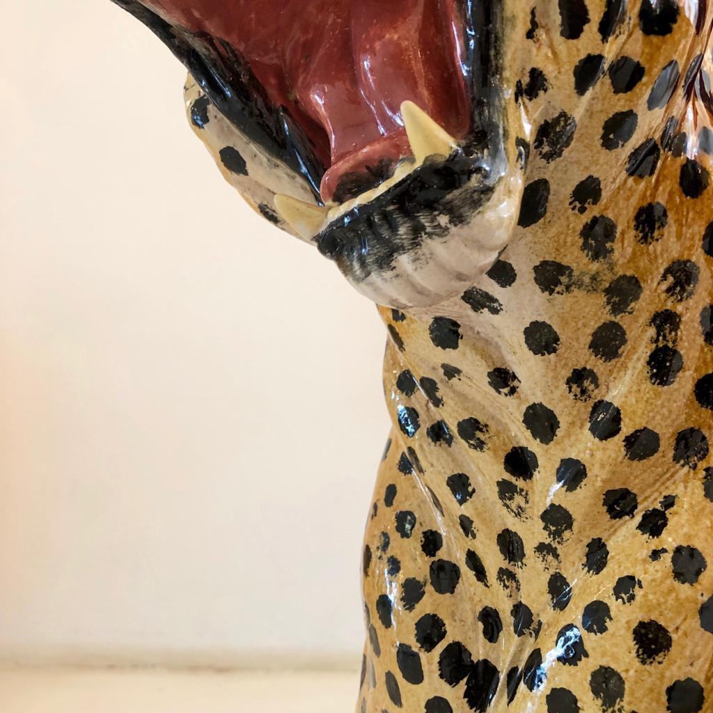 French Terracotta Leopard Decorative Sculpture, 1940s 5