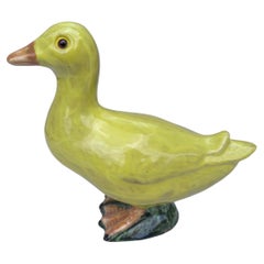 French Terracotta Majolica Duck Bavent Normandy