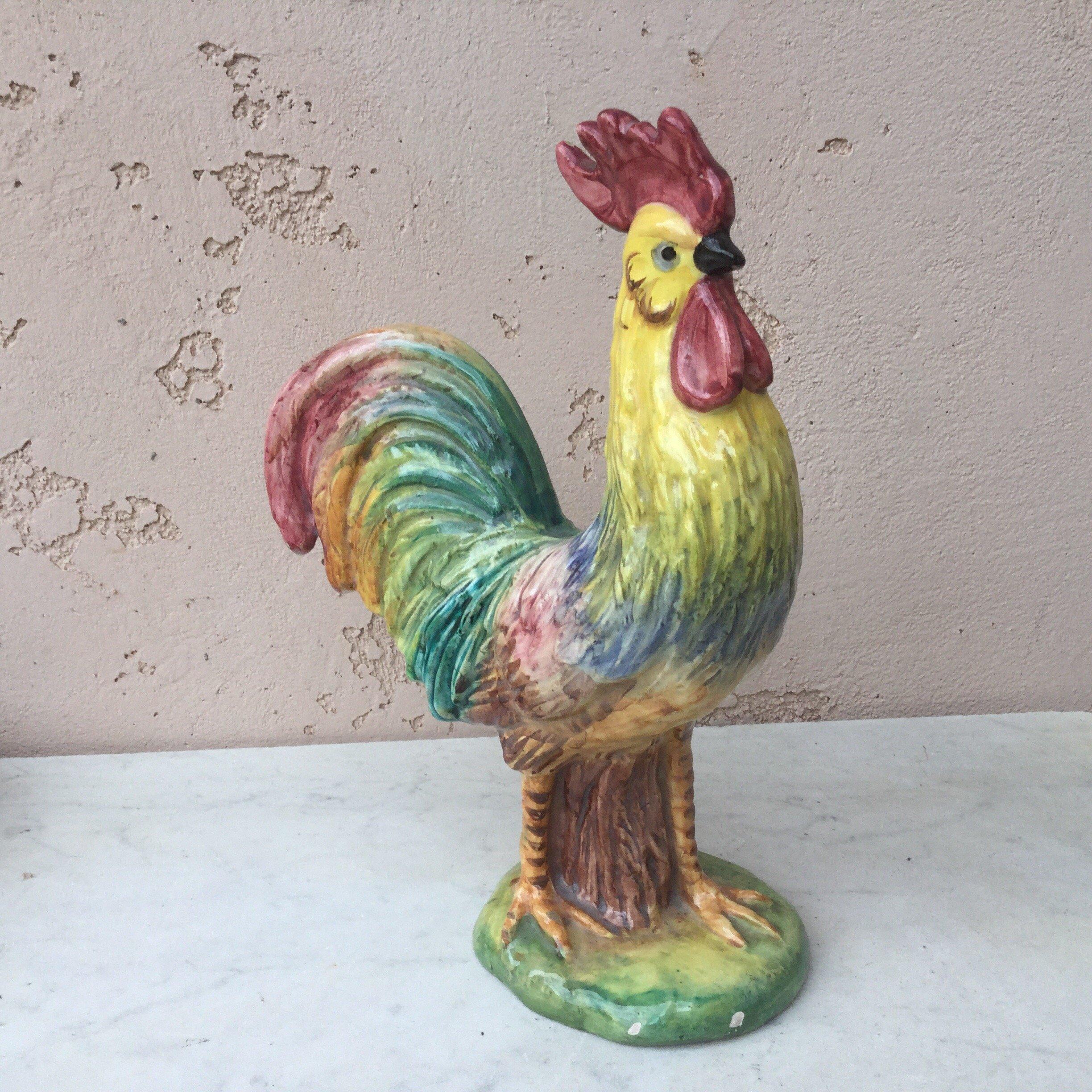 French Terracotta Rooster Bavent Normandy In Good Condition In Austin, TX