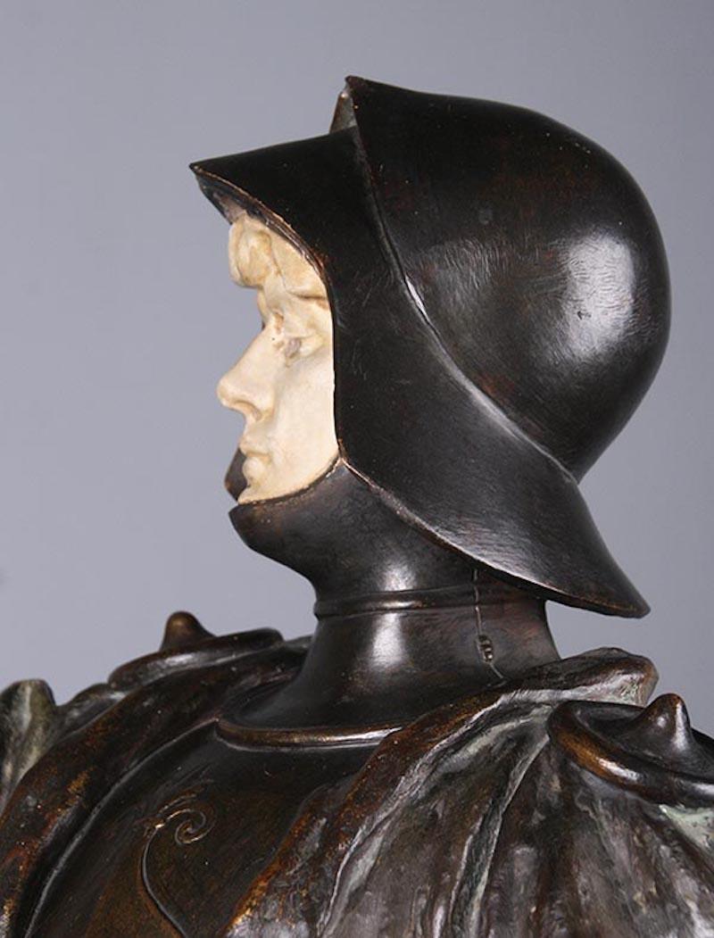 French Terracotta Statue of a Knight Signed J. Dupré For Sale 8