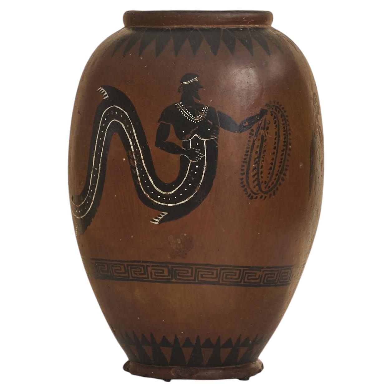 French Terracotta Vase by Charles Greber, 1920s