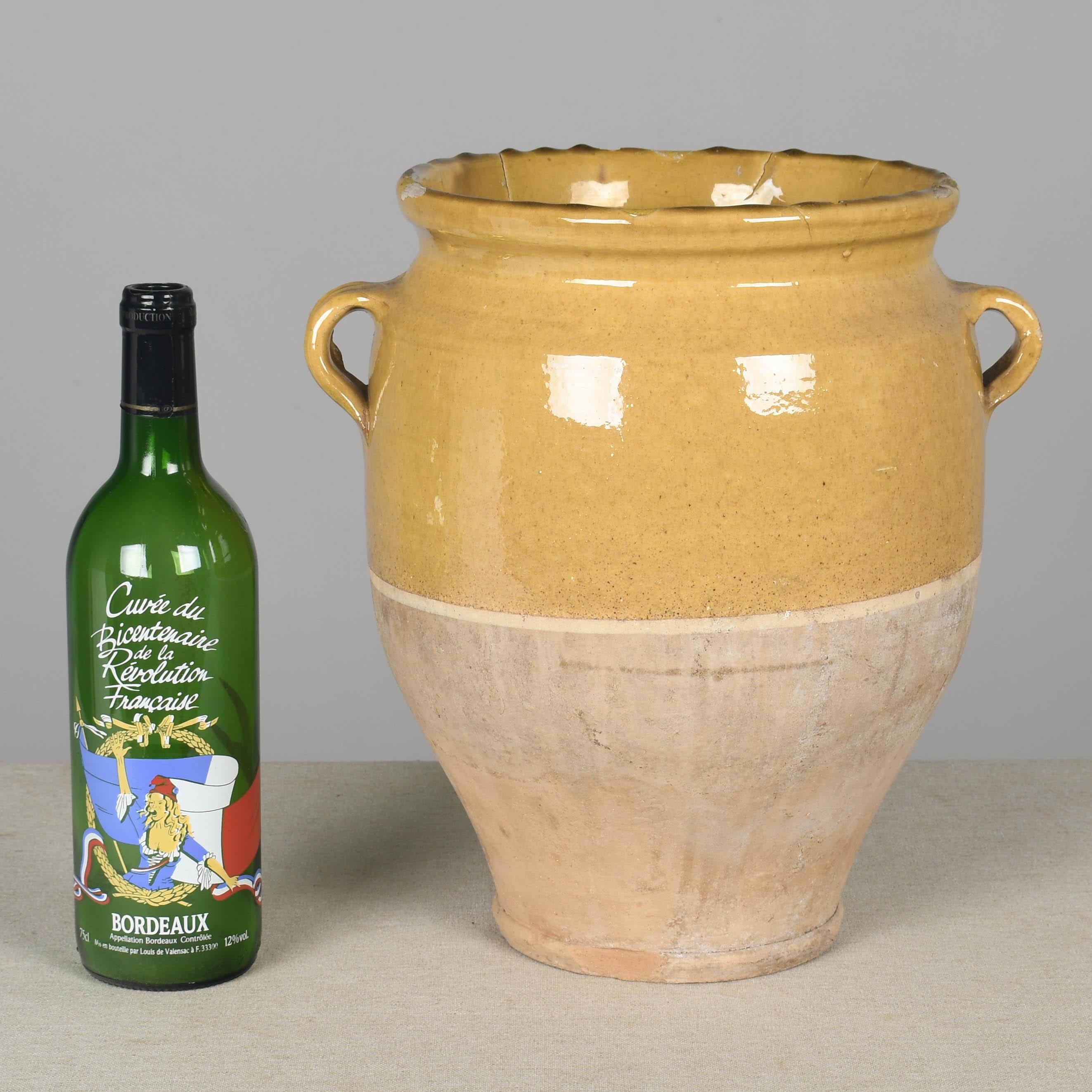 Französische Terrakotta-Vase oder Confit-Topf (Glasiert) im Angebot