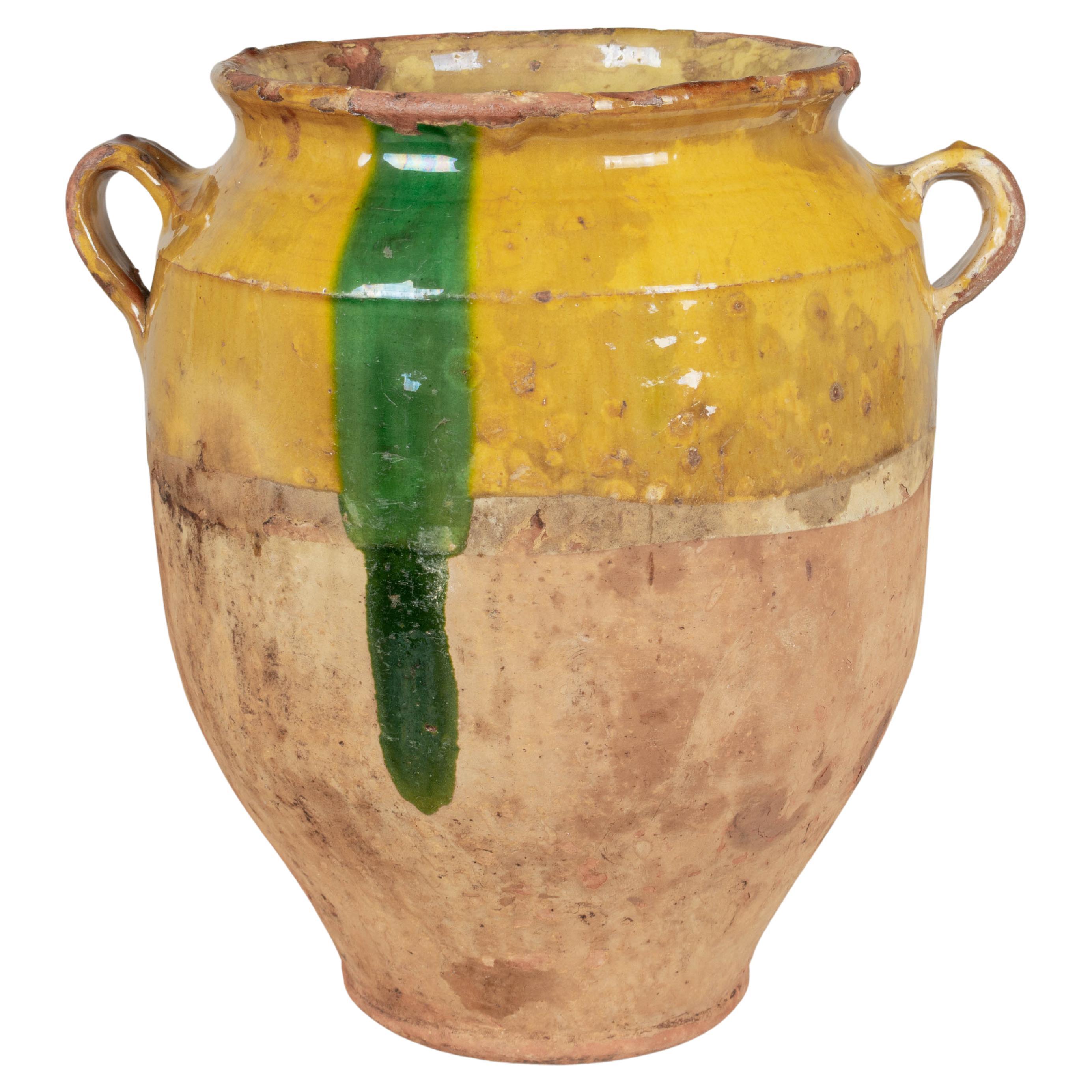 French Terracotta Vase or Confit Pot