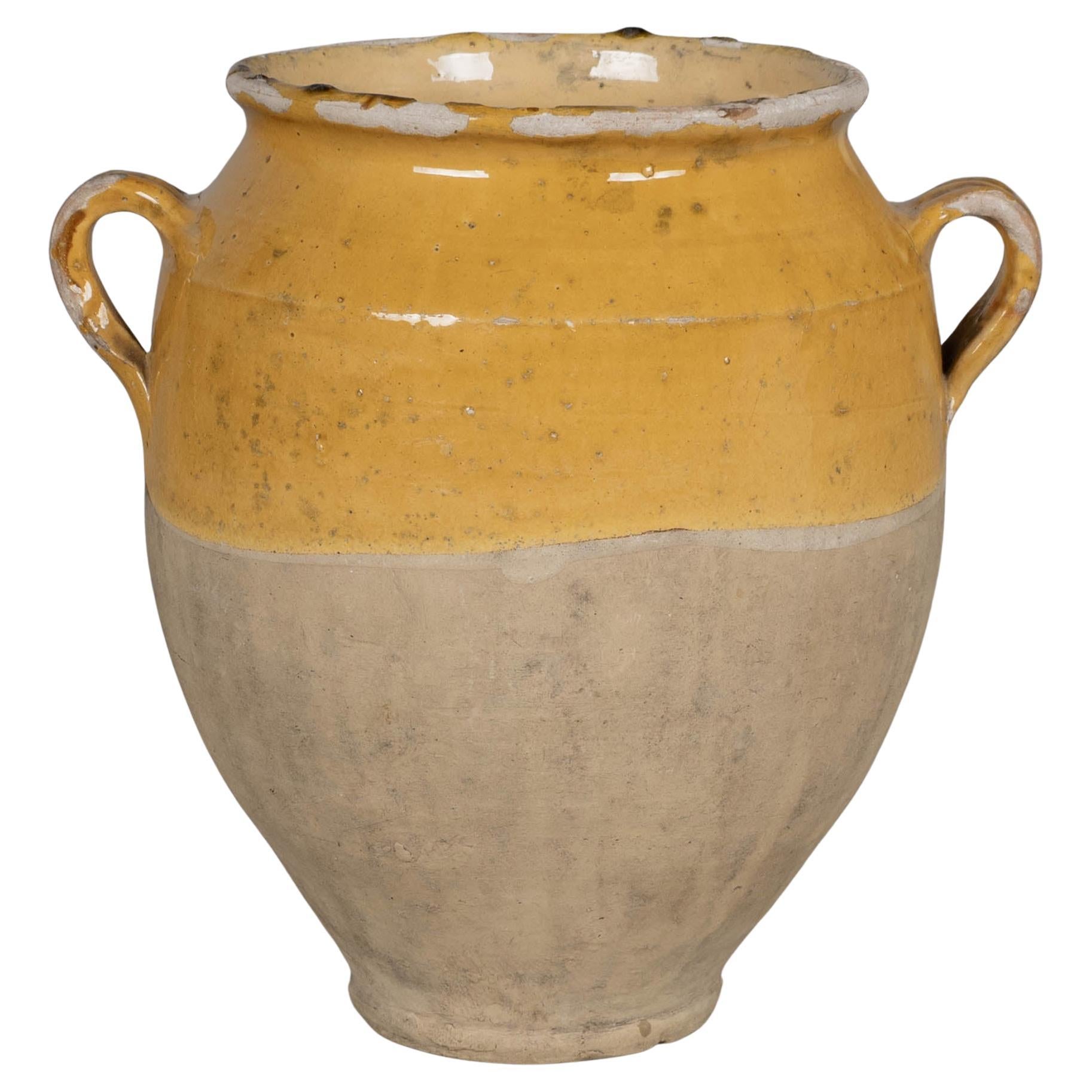 French Terracotta Vase or Pot à Confit 11.5"H