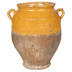 Französische Terrakotta-Vase oder Topf à Confit 11.5" hoch
