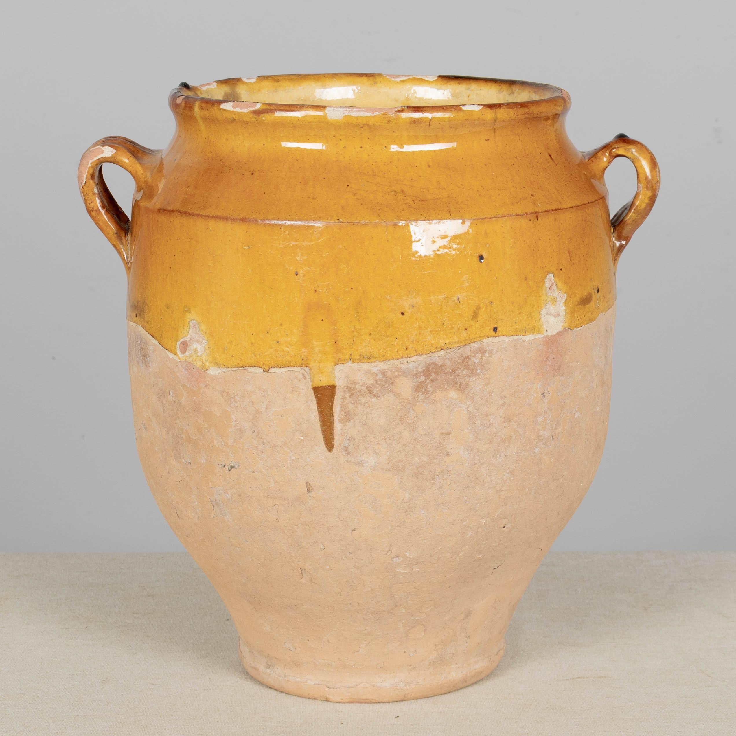 Französische Terrakotta-Vase oder Topf à Confit 12.5
