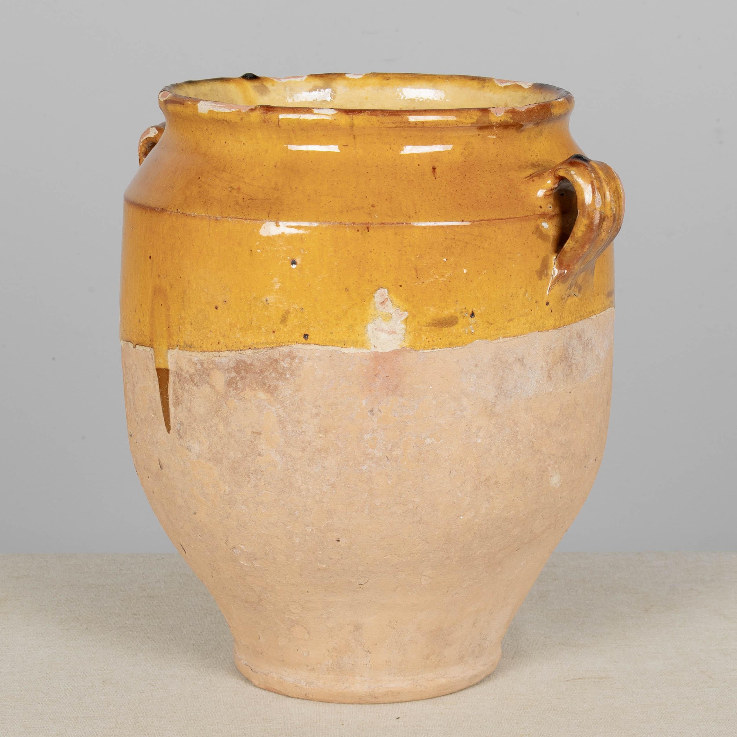 Französische Terrakotta-Vase oder Topf à Confit 12.5