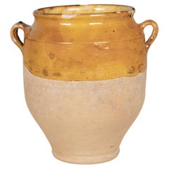 Französische Terrakotta-Vase oder Topf à Confit 12.5" hoch
