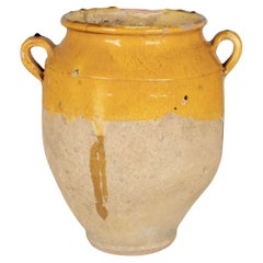 Französische Terrakotta-Vase oder Topf à Confit 12" hoch