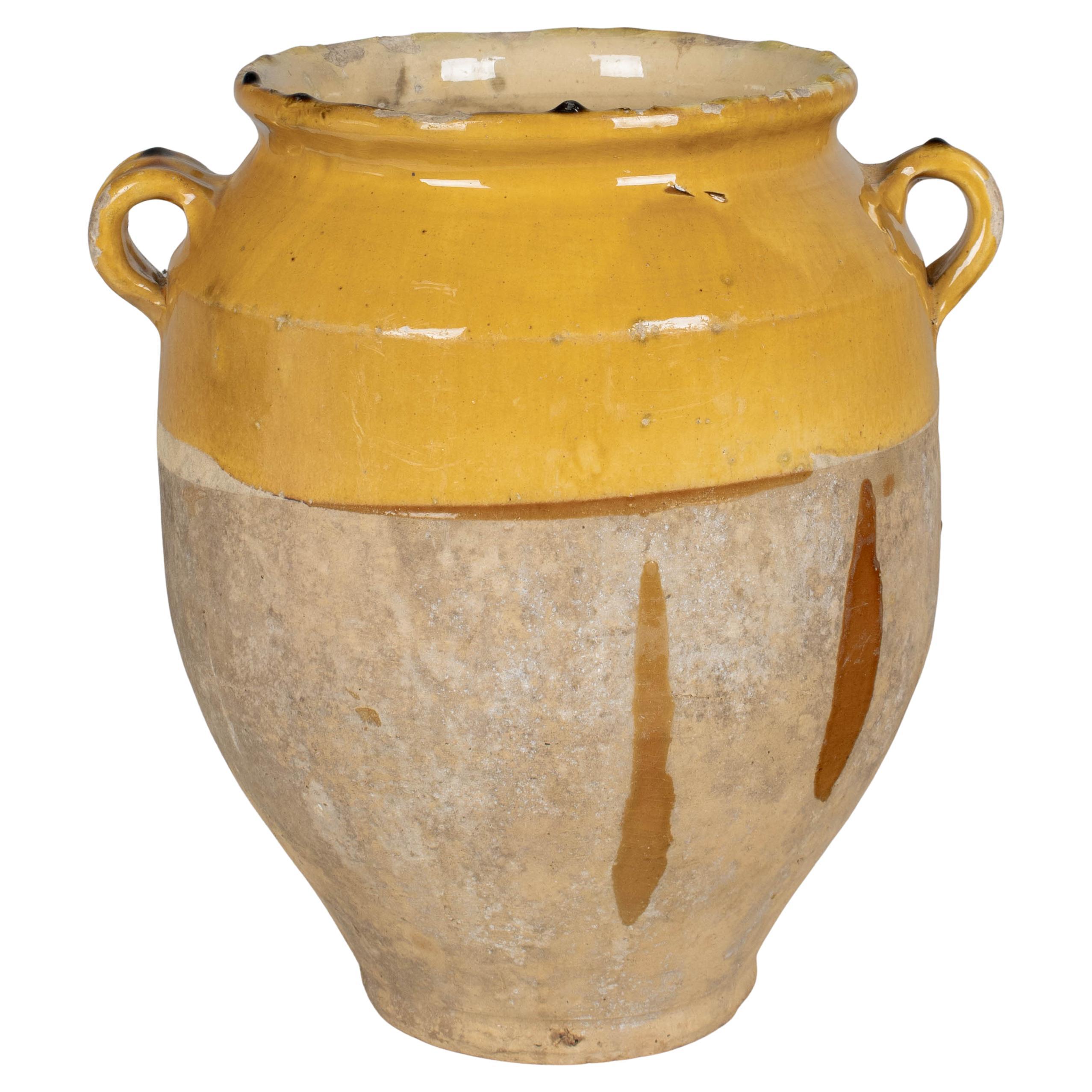 Vase ou Pot à Confit en terre cuite 13.25 "High en vente