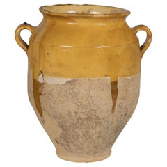 French Terracotta Vase or Pot à Confit 13.5"H