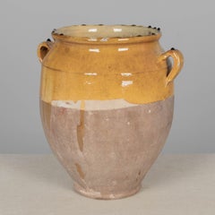 French Terracotta Vase or Pot à Confit 13"High