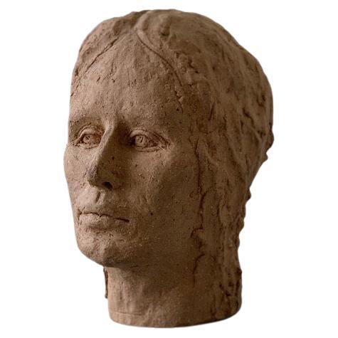 Clay Female Portrait Bust Sculpture 