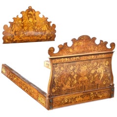 French Thomas Hache Louis XIVth Marquetry Children’s Bed, 1690
