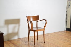 French Thonet Style Beechwood Armchair, mid 20th century