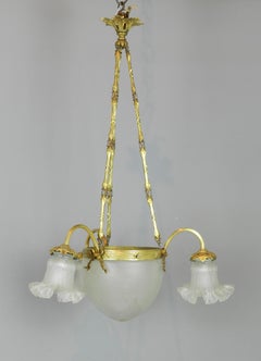French Three Arm Ceiling Light