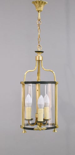 French Three Light Interior Lantern Empire Style