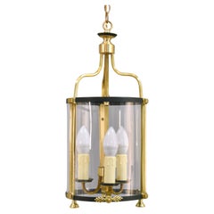 French Three Light Interior Lantern Empire Style